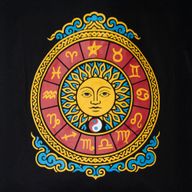 Iconic Classic Tote Bag - Zodiac Sun - Black 6oz (40x36cm)
