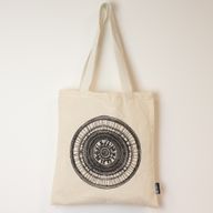 Iconic Basic Tote Bag - Urban Mandala - (40x37cm) - Natural 4oz