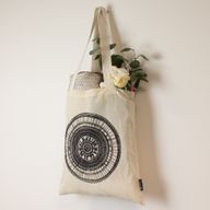 Iconic Basic Tote Bag - Urban Mandala - (40x37cm) - Natural 4oz
