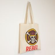Iconic Basic Tote Bag - REBEL - (40x37cm) - Natural 4oz