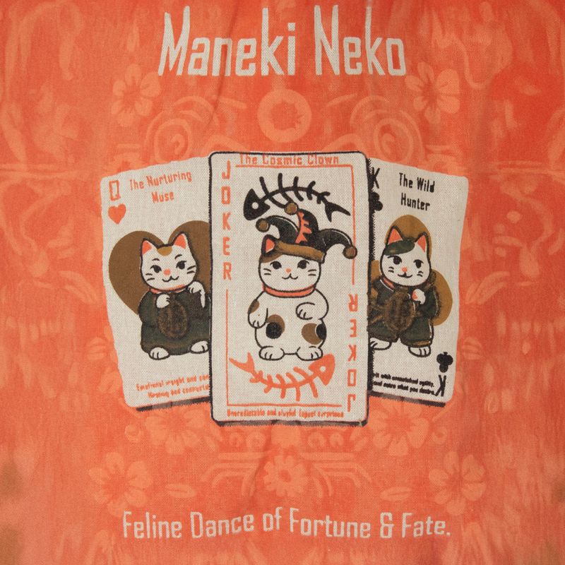 Iconic Mini Gift Tote Bag - Maneki Neko (4 assorted designs) - (25x20cm) - Natural 4oz