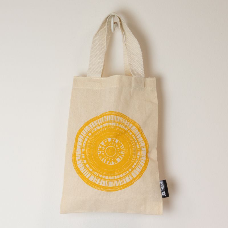 Iconic Mini Gift Tote Bag - Urban Mandala (4 assorted colours) - (25x18cm) - Natural 4oz