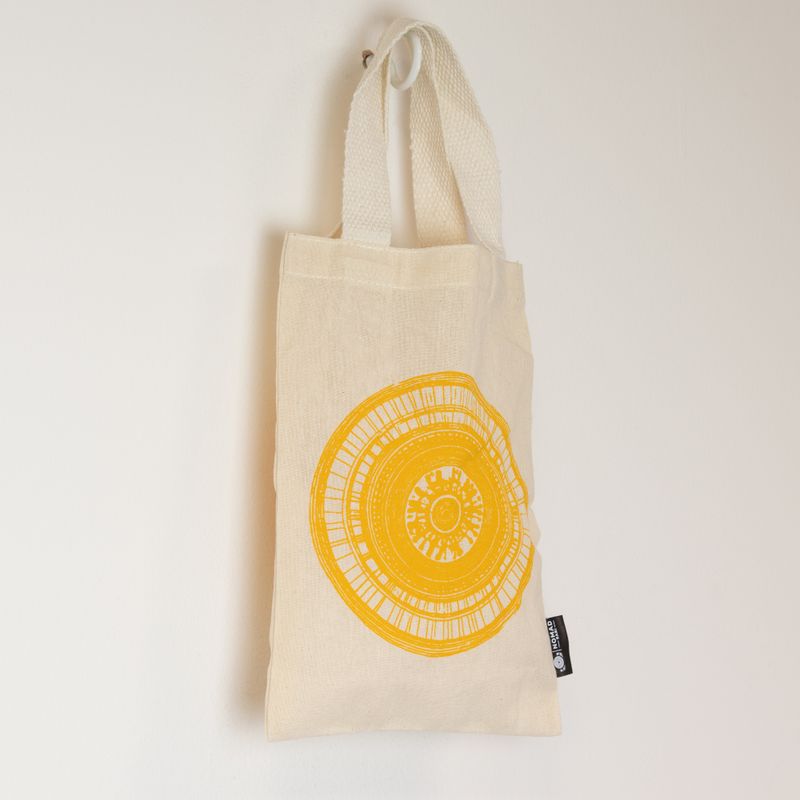 Iconic Mini Gift Tote Bag - Urban Mandala (4 assorted colours) - (25x18cm) - Natural 4oz