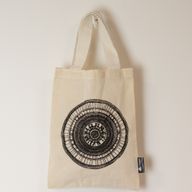Iconic Mini Gift Tote Bag - Urban Mandala (4 assorted colours) - (25x18cm) - Natural 4oz