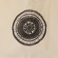 Iconic Mini Gift Tote Bag - Urban Mandala (4 assorted colours) - (25x18cm) - Natural 4oz