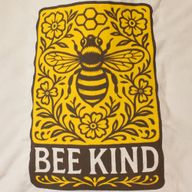 Iconic Toni Tote Bag - Bee Kind (41x31cm) - Natural 10oz - Inside pocket and zip closure