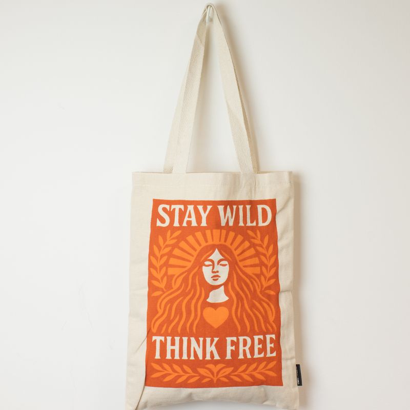 Iconic Toni Tote Bag - Stay Wild (41x31cm) - Natural 10oz - Inside pocket and zip closure