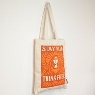 Iconic Toni Tote Bag - Stay Wild (41x31cm) - Natural 10oz - Inside pocket and zip closure