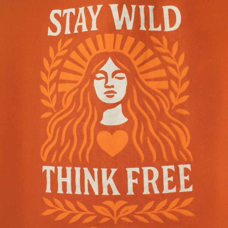 Iconic Toni Tote Bag - Stay Wild (41x31cm) - Natural 10oz - Inside pocket and zip closure