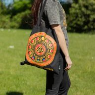 Iconic Classic Tote Bag - Luna Alchemy Wheel - Black 6oz (40x36cm)