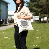 Iconic Basic Tote Bag - Urban Mandala - (40x37cm) - Natural 4oz