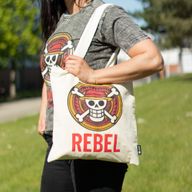 Iconic Basic Tote Bag - REBEL - (40x37cm) - Natural 4oz