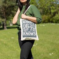 Iconic Toni Tote Bag - Nobody Knows 67 (41x31cm) - Natural 10oz - Inside pocket and zip closure