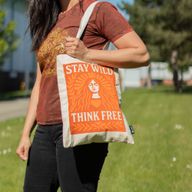 Iconic Toni Tote Bag - Stay Wild (41x31cm) - Natural 10oz - Inside pocket and zip closure