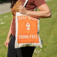 Iconic Toni Tote Bag - Stay Wild (41x31cm) - Natural 10oz - Inside pocket and zip closure