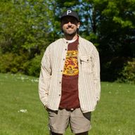 Nomad Sari Grandad Shirt - Brown Beige - Medium