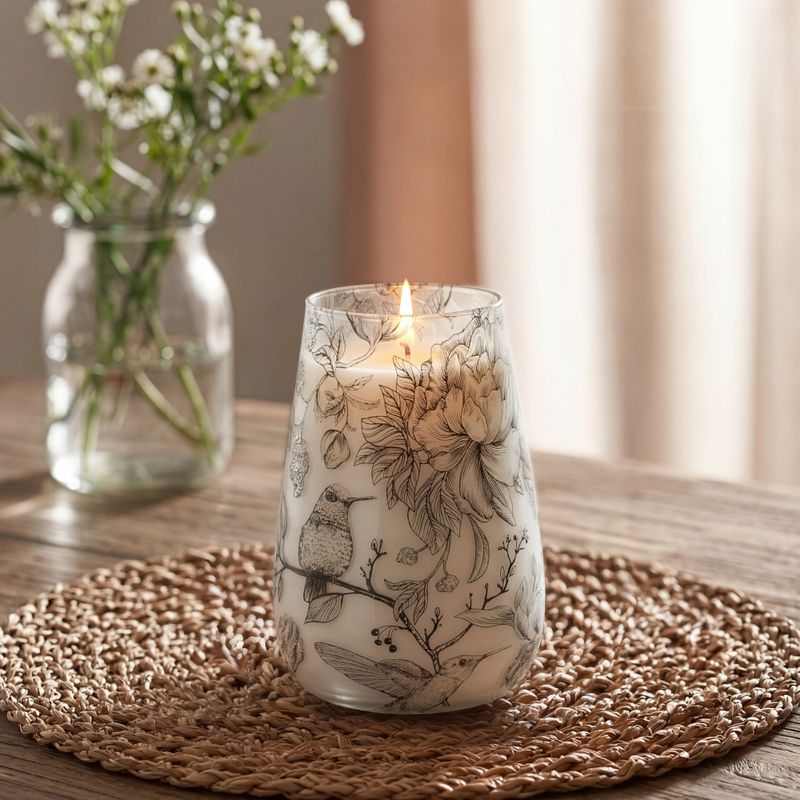 Drawn by Flame - Glass Jar Candles - Tall