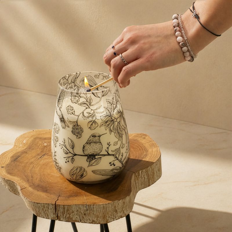 Drawn by Flame - Glass Jar Candles - Tall