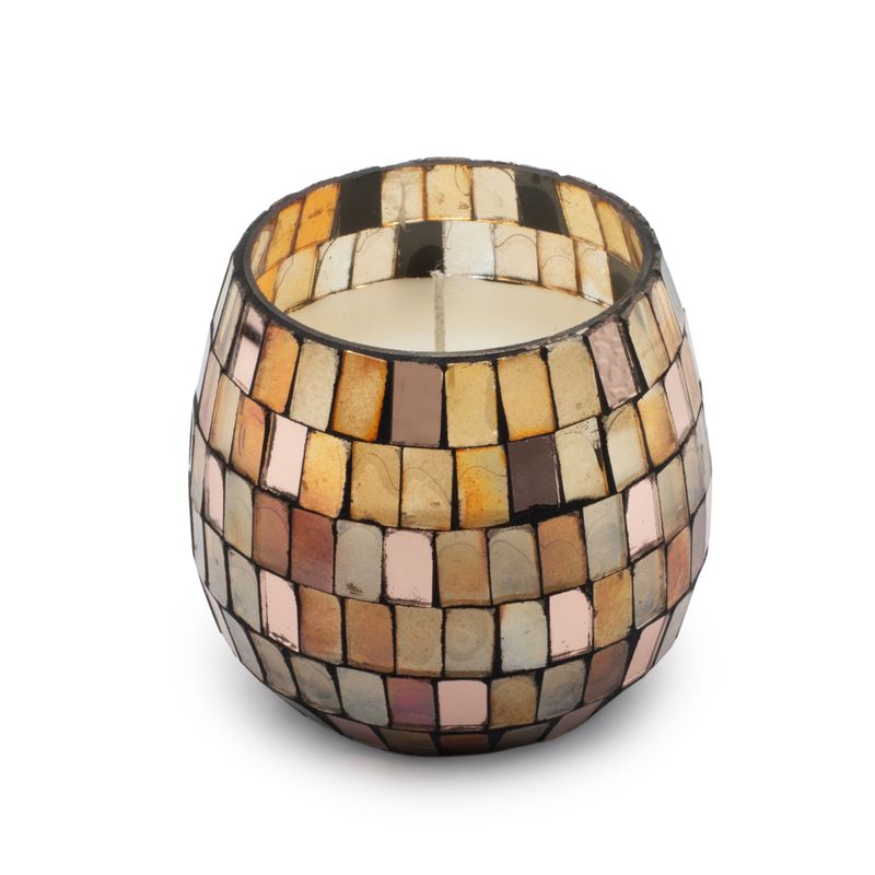 Amber Mosaic - Glass Jar Candles - Small
