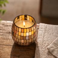 Amber Mosaic - Glass Jar Candles - Small
