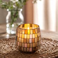 Amber Mosaic - Glass Jar Candles - Medium