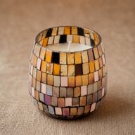 Amber Mosaic - Glass Jar Candles - Medium