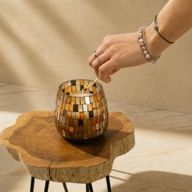 Amber Mosaic - Glass Jar Candles - Medium
