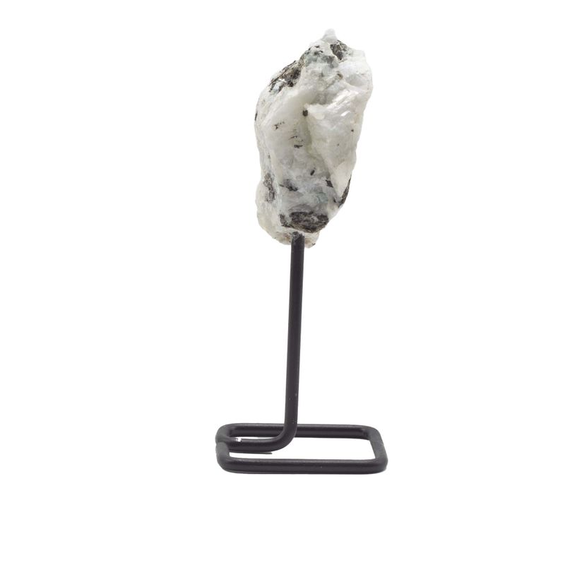 Mineral Specimens on Metal Stand - Rainbow Moonstone