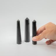 Gemstone Six Face Obelisk Points approx 11cm - Black Tourmaline