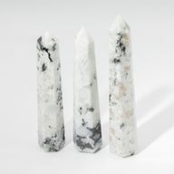Gemstone Six Face Obelisk Points approx 17cm - Rainbow Moonstone