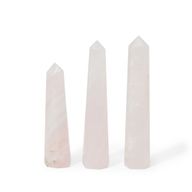 Gemstone Six Face Obelisk Points approx 11cm  - Rose Quartz