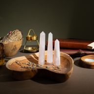 Gemstone Six Face Obelisk Points approx 11cm  - Rose Quartz