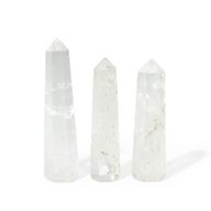 Gemstone Six Face Obelisk Points approx 11cm - Clear Quartz