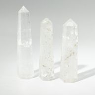Gemstone Six Face Obelisk Points approx 11cm - Clear Quartz