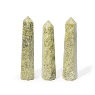 Gemstone Six Face Obelisk Points approx 11cm - Epidote