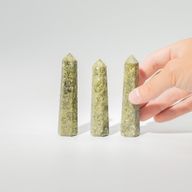 Gemstone Six Face Obelisk Points approx 11cm - Epidote