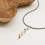 Indian Devotional Pendants - Silver Plated (45cm Cord)- Snake Chakra