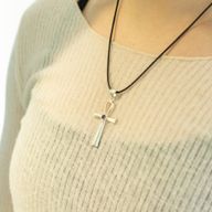 Indian Devotional Pendants - Silver Plated (45cm Cord)- Ankh Symbol of Eternal Life