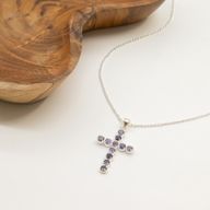 Indian Devotional Pendants - Silver Plated (45cm Chain)- Ionite Crucifix