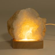 8cm Square Wooden USB LED Stand - Cool/Warm/Daylight