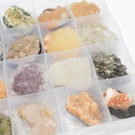 Mineral Specimen - Mixed Indian Zeolites in a Display