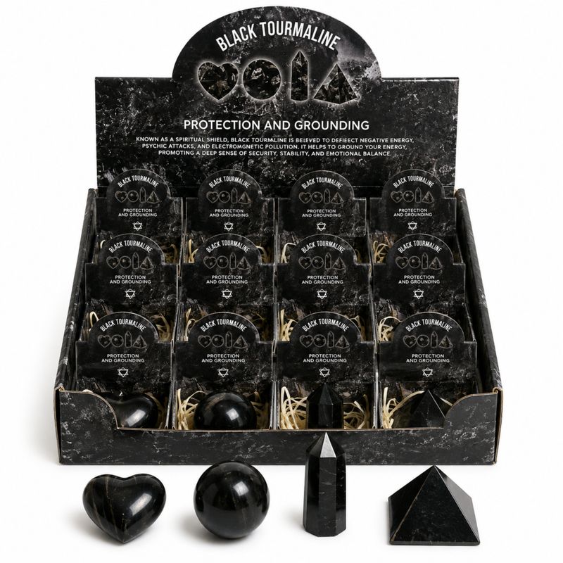 Ready to Retail Assorted Gemstone Shapes - Black Tourmaline