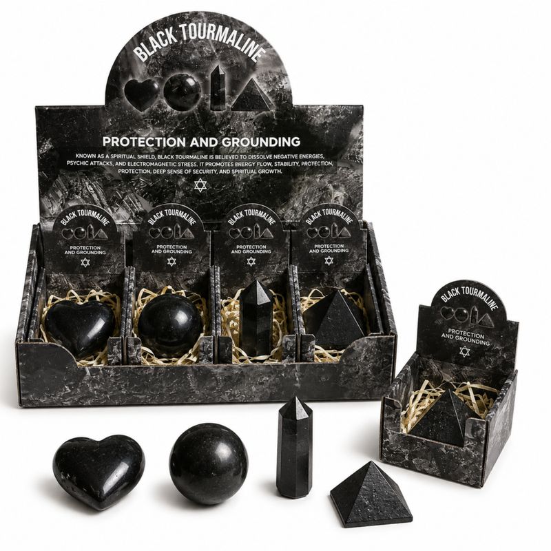 Ready to Retail Assorted Gemstone Shapes - Black Tourmaline