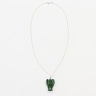 Gemstone Guardian Angel Pendant - Green Aventurine