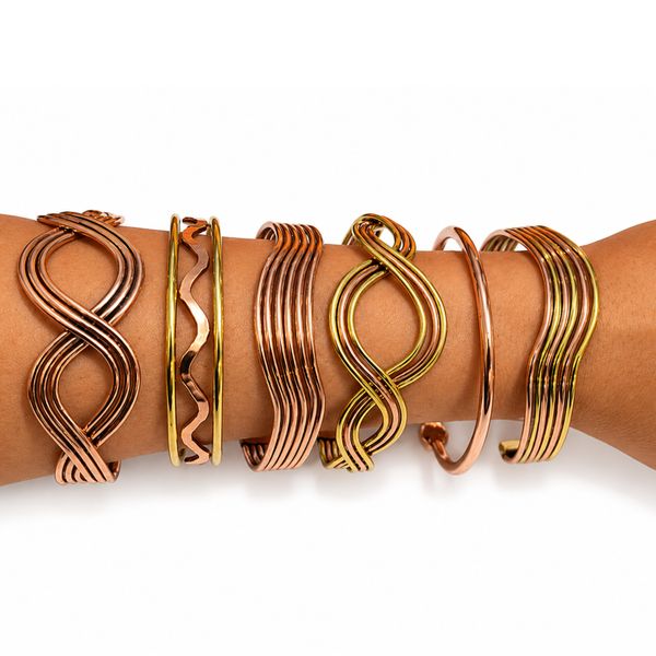 Copper Elemental Waves Bracelets (assorted)