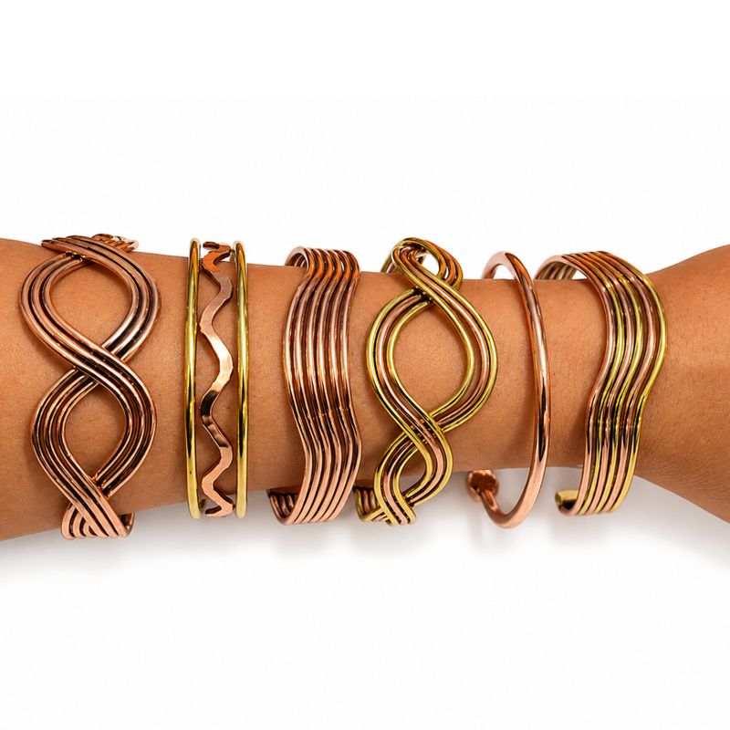 Copper Elemental Waves Bracelets (assorted)