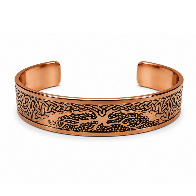 Solid Copper Bracelets Medieval Range with Affirmations Engravings (assorted)