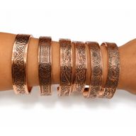 Solid Copper Bracelets Medieval Range with Affirmations Engravings (assorted)