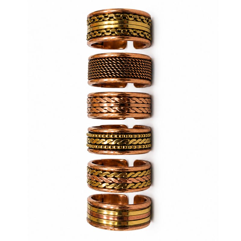 Copper Rings Classic Banded- Assorted Designs & Sizes