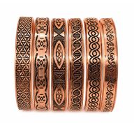 Solid Copper Bracelets Nomad Energy Collection Engravings (assorted)